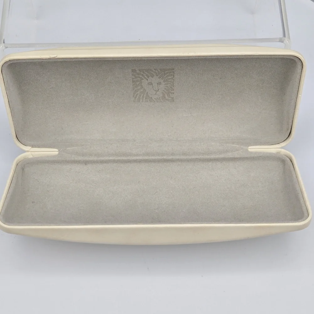 Anne Klein White Eyeglass Clamshell Case